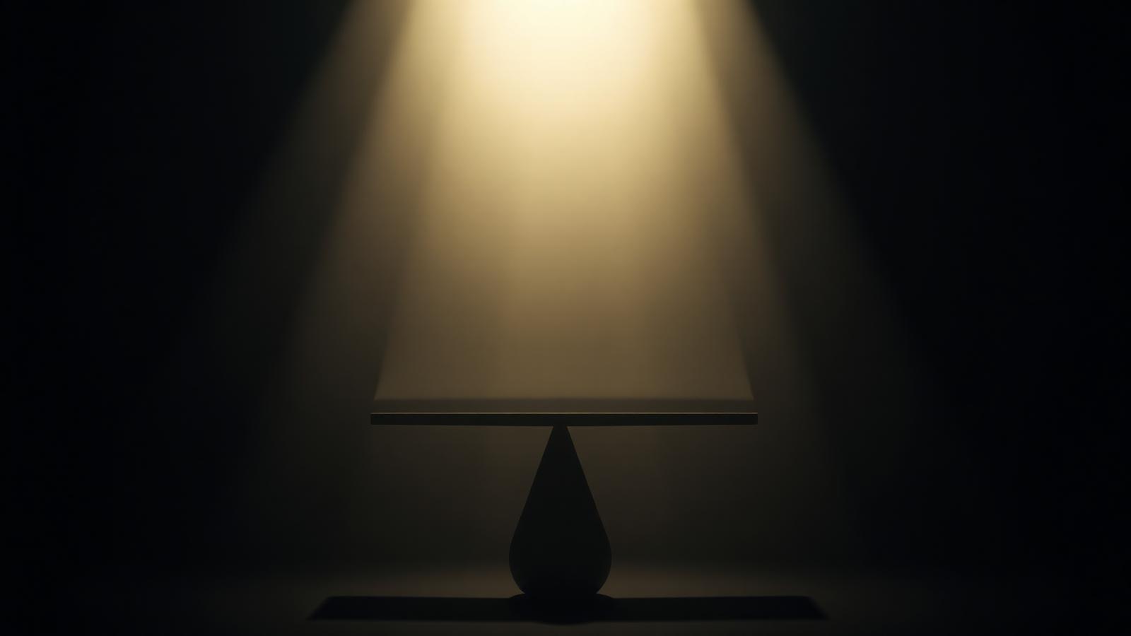 A balance of light suspended in space, level between radiance and shadow